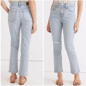 Madewell -The Perfect Vintage Crop Jean - 32- Light Wash